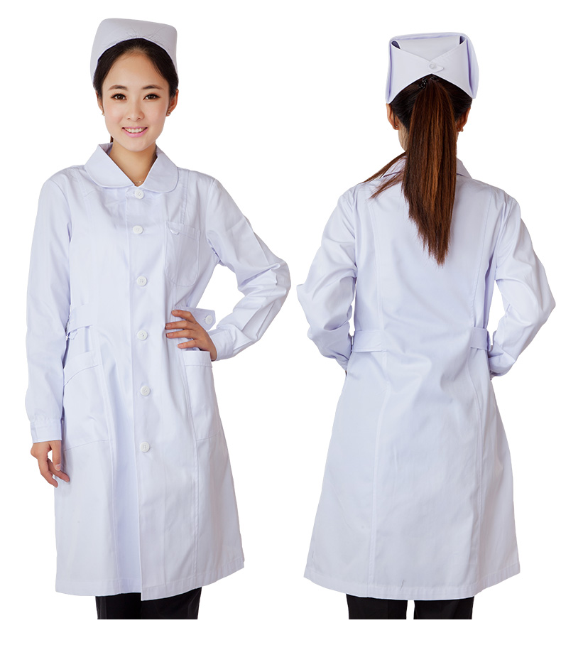 白大褂女长袖护士服白大衣医生短袖薄款半袖药店医用工作服长款(图12)