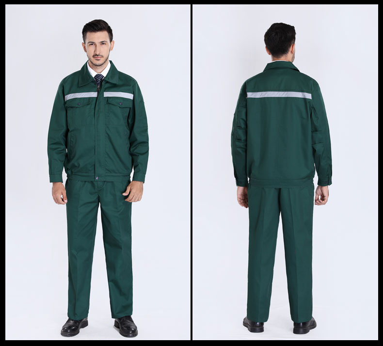 园林绿化工作服套装男士反光条环卫服工程服定制反光条劳保服(图3)