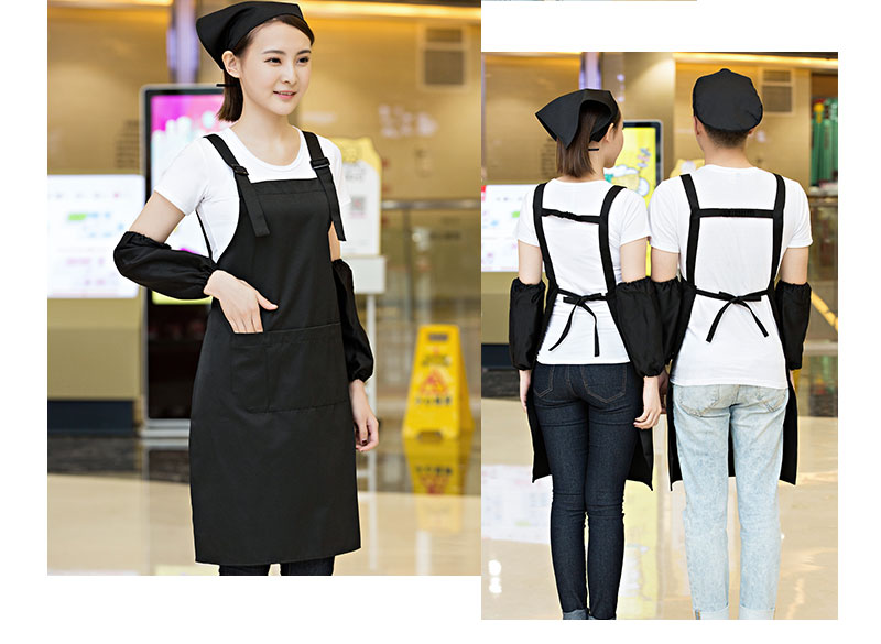 奶茶店美容养生超市餐厅围裙定制logo印字服务员工作服背心带韩版(图32)
