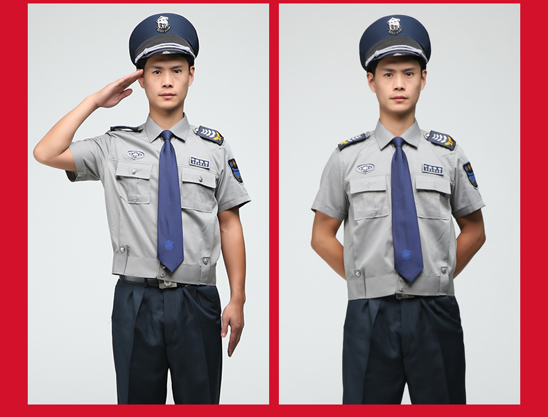 保安制服短袖衬衣2011新式物业安保服夏季夏装衣服男女工作服套装(图13)