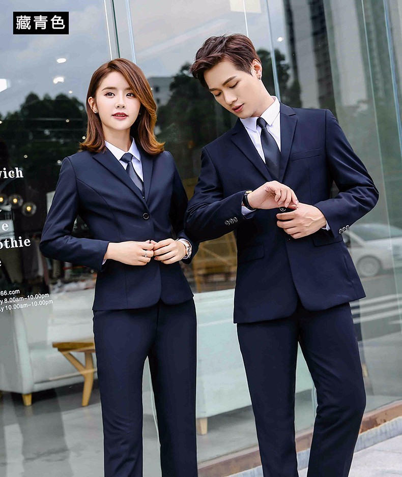 定制男女西装同款套装 商务正装职业套装企业制服西服套装可LOGO定制(图15)