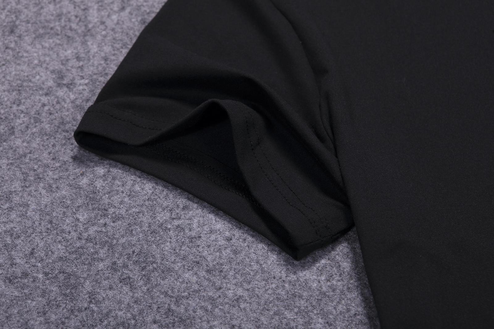 2019夏季男士短袖T恤V领纯色体恤打底衫紧身半袖大码男装纯黑色潮(图32)